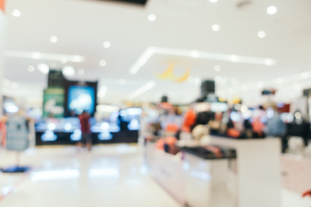 Abstract blur and defocused shopping mall of department store interior for backgroundの写真素材
