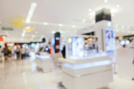 Abstract blur and defocused shopping mall of department store interior for backgroundの写真素材