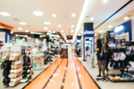 Abstract blur and defocused shopping mall of department store interior for backgroundの写真素材