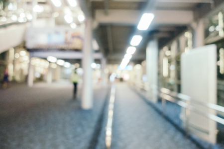 Abstract blur airport terminal and lounge interior for backgroundの写真素材