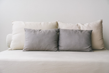 Comfortable pillow on sofa decoration outdoor balcony and patio