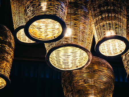 Ceiling light lamp decoration interior of roomの写真素材