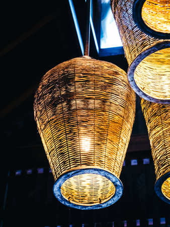 Ceiling light lamp decoration interior of roomの写真素材