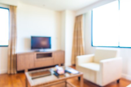 Abstract blur and defocused living room interior for background and surfaceの写真素材