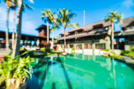 Abstract blur beautiful hotel and resort background for travel and vacationの写真素材