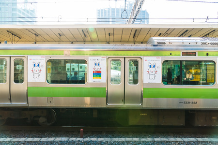 TOKYO JAPAN - 5 AUG 2018 : Train and subway station in japan is the popular transportationのeditorial素材