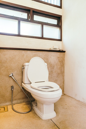 White bowl seat decoration in bathroom interiorの写真素材