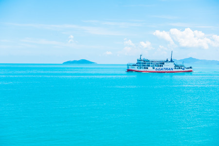 Koh Samui island , Thailand - May 14 2018 : Seatran Ferry conveying passenger from Donsak pier Surat Thani province to Koh Samui island in Thailandのeditorial素材
