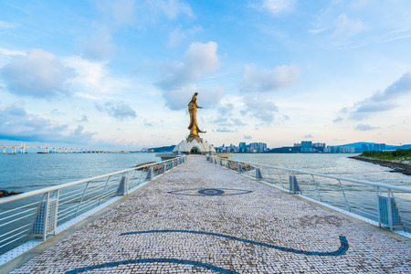 Beautiful Kun iam statue landmark in macau cityのeditorial素材