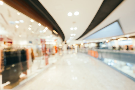 Abstract blur and defocused shopping mall of department store interior for backgroundの写真素材