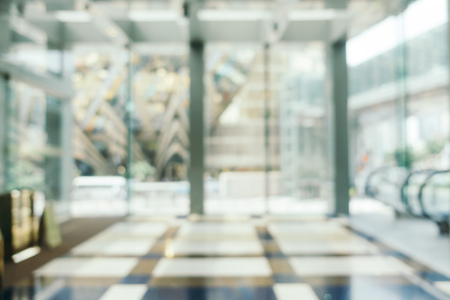 Abstract blur and defocused hotel lobby lounge interior for background