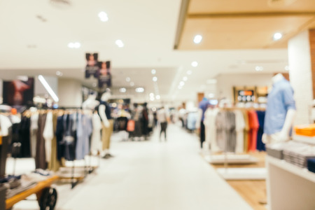 Abstract blur and defocused shopping mall of department store interior for backgroundの写真素材