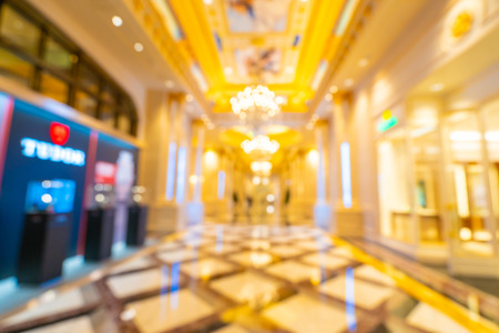 Abstract blur and defocused shopping mall of department store interior for background