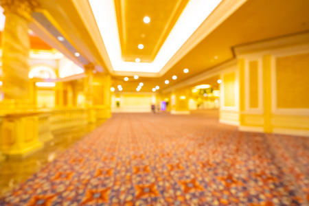 Abstract blur and defocused hotel lobby interior for backgroundの写真素材