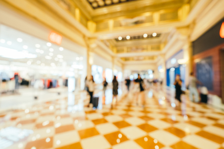 Abstract blur and defocused beautiful luxury shopping mall of department store for backgroundの写真素材