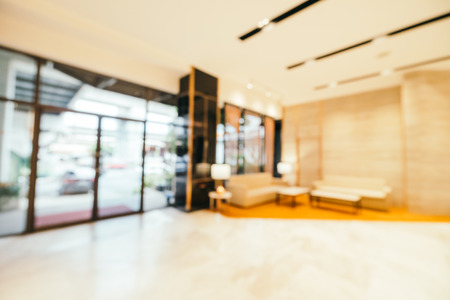 Abstract blur and defocused hotel and lobby interior for backgroundの写真素材