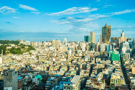 Beautiful architecture building cityscape in macau city skyline