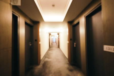 Abstract blur and defocused hotel lobby interior for background