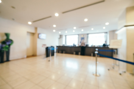 Abstract blur and defocused hotel and lobby interior for backgroundの写真素材