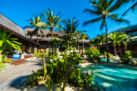 Abstract blur beautiful hotel and resort background for travel and vacationの写真素材