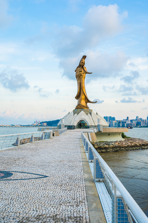 Beautiful Kun iam statue landmark in macau cityの写真素材