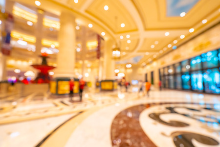 Abstract blur and defocused shopping mall of department store interior for backgroundの写真素材