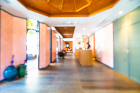 Abstract blur and defocused hotel and lobby interior for backgroundの写真素材