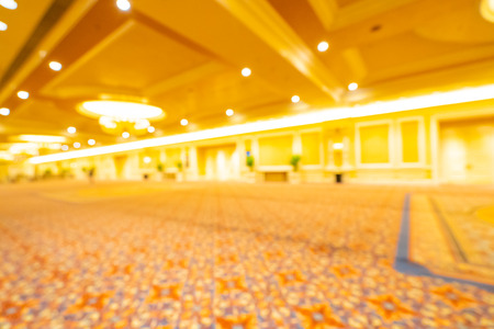 Abstract blur and defocused hotel lobby interior for backgroundの写真素材