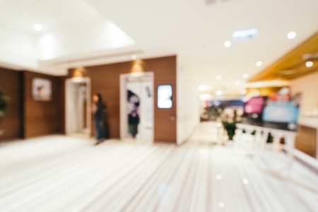 Abstract blur and defocused hotel lobby interior for backgroundの写真素材