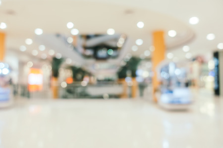 Abstract blur and defocused shopping mall of department store interior for backgroundの写真素材
