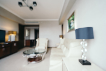 Abstract blur and defocused living room interior for backgroundの写真素材