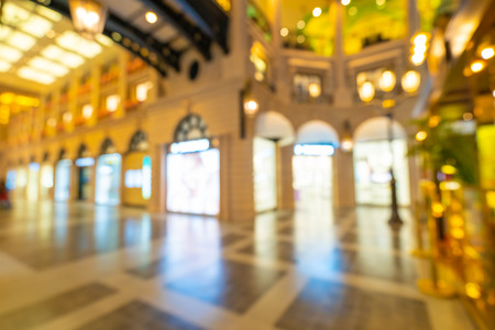 Abstract blur and defocused shopping mall of department store interior for backgroundの写真素材