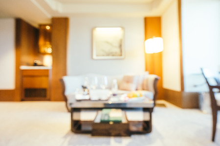 Abstract blur bedroom and living area interiorの写真素材