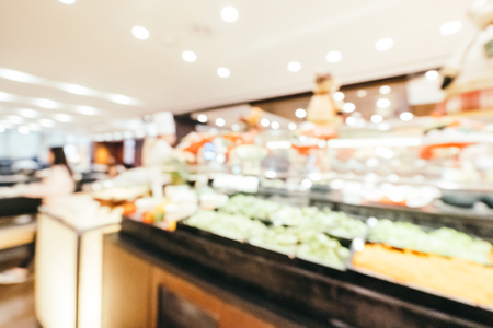Abstract blur breakfast buffet catering in restaurant of hotel interior for backgroundの写真素材