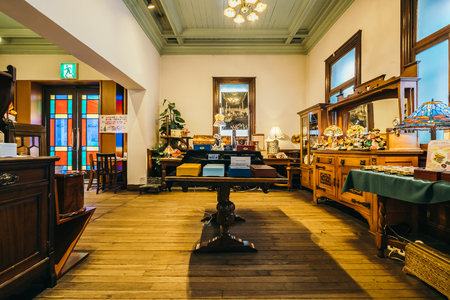 Otaru Hokkaido, Japan - 5 February 2019 Beautiful music box in museum and shop for travel and shopping in Japanのeditorial素材