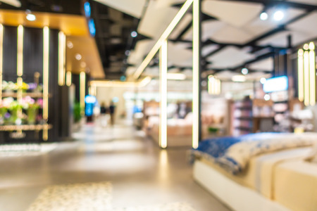 Abstract blur and defocus beautiful luxury shopping mall and retail of department store interior for backgroundの写真素材
