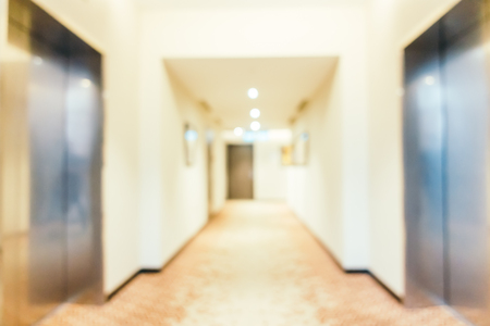 Abstract blur and defocused hotel lobby interior for backgroundの写真素材