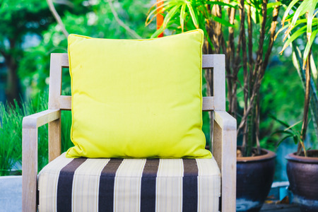 Comfortable pillow on sofa decoration interior luxury of roomの写真素材