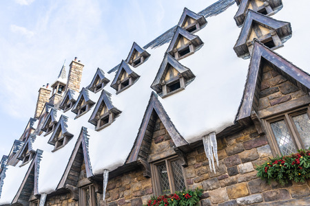 Osaka, Japan - 12 November 2018 : Beautiful amusement attraction of harry potter in Universal studio Osakaのeditorial素材