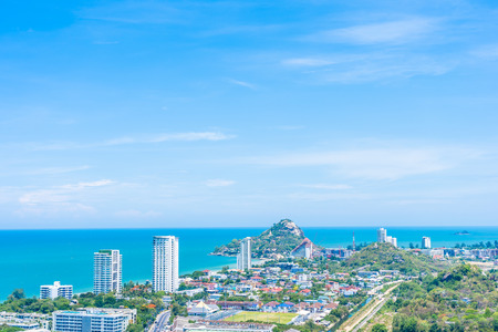 Beautiful outdoor landscape and cityscape of hua hin city in Thailandのeditorial素材
