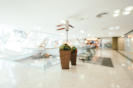 Abstract blur and defocused shopping mall of department store interior for backgroundの写真素材