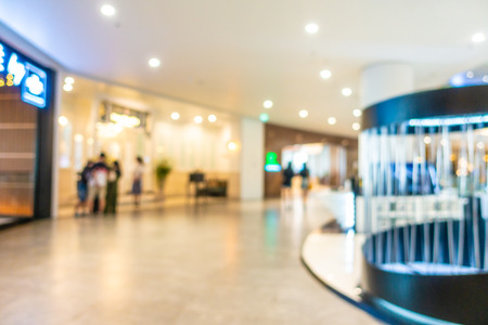 Abstract blur and defocus beautiful luxury shopping mall and retail of department store interior for backgroundの写真素材
