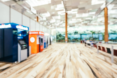 Abstract blur and defocused changi aiport terminal interior for backgroundのeditorial素材