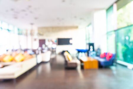 Abstract blur and defocused hotel and lobby interiorの写真素材
