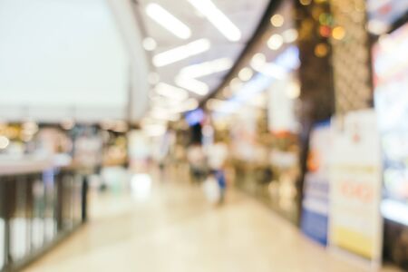 Abstract blur and defocused shopping mall of department store interior for backgroundの写真素材
