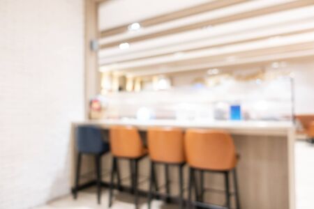 Abstract blur coffee shop cafe interior for backgroundの写真素材