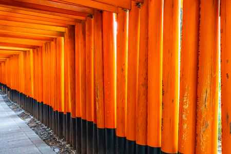Beautiful fushimi inari shrine temple in Kyoto Japanのeditorial素材