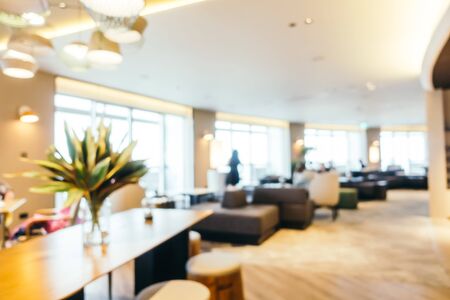 Abstract blur and defocused hotel and lobby interior for backgroundの写真素材