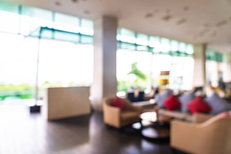 Abstract blur and defocused hotel and lobby interiorの写真素材