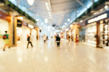 Abstract blur and defocused shopping mall of department store interiorの写真素材